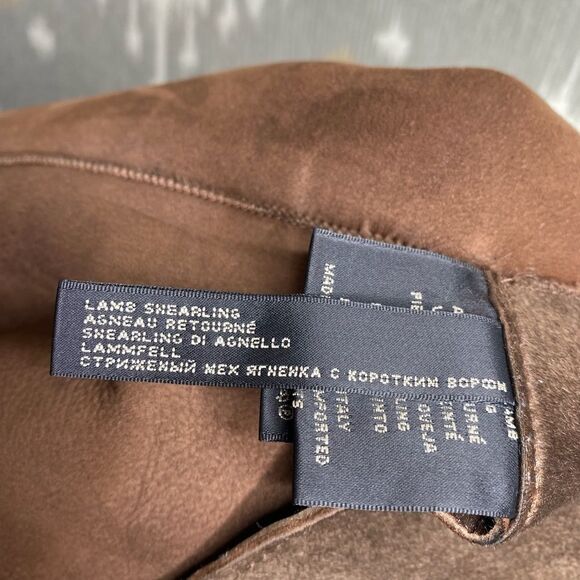 Ralph Lauren Sable Brown Lamb Shearling Vest - Picture 6 of 14